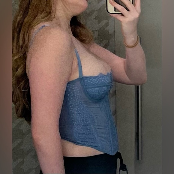 Urban Outfitters Slate Blue Corset Top - Picture 4 of 5
